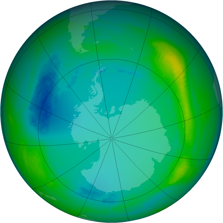 Ozone Map 1991-07-28